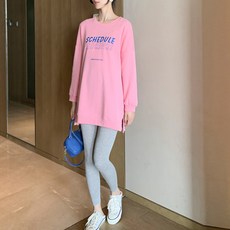 임산부 심플 베이직 레터링 티셔츠 + 레깅스 세트