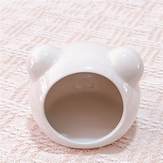 햄스터 기니피크 귀여운 베어 세라믹 둥지, 화이트, 1개