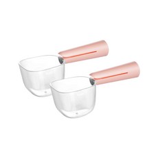 carno 韓國寵物透明夾飼料勺 18.5 x 6.5cm, 2個, 粉色