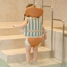 LUNA STORY 幼兒用臀部保護頭部保護戲水救生衣, 1個, 綠色