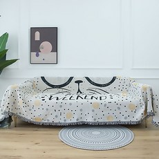 I Love Home 藝術印花流蘇全沙發套, TYPE5