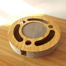 네코야 고양이 클릭 스크래쳐 라운드형, 브라운, 1개