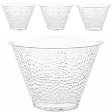 Plara PC 紋路刨冰碗, 透明, 4個