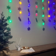 Kyoungohdeco LED立體設置窗簾照明90白+優質電源插孔, 透明（線色）