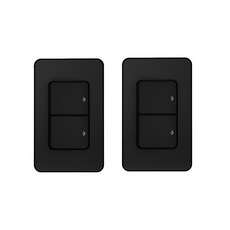 CHEIL ELECTRIC 雙開關面板 金屬黑, 2個
