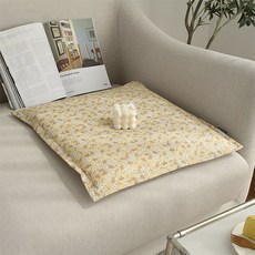 amante Rosis純棉坐墊套, 黃色的