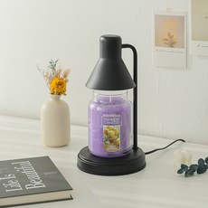 양키캔들 자캔들 + 플레인 캔들워머 + 전구 2p 세트, 블랙, 레몬라벤더