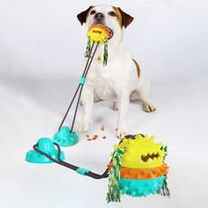 Devance 狗狗寵物吸盤式拔河玩具, 翠綠色, 1入