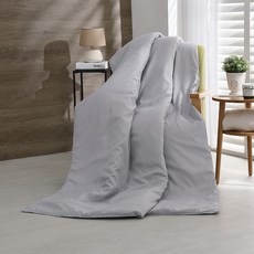 Ishur 伊舒爾 素色柔絲棉 鋪棉涼被, 簡約灰
