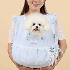 RITOGATO 寵物 Bodeulri Flora 前揹包, 藍色, 1個