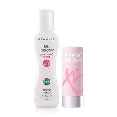BIOSILK Silk Therapy 絲洛比 柔亮護髮精華 65ml+眼部保濕霜, 1組