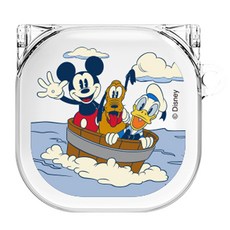 디즈니 타임 클리어 케이스 + 키링, 갤럭시 버즈 2프로 / 2 / 프로 / 라이브, 바다, 1개