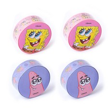 LUCALAB 海綿泡泡膠帶 12mm x 7m 2pcs x 2p Set, 海綿寶寶+派大星, 1組