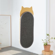 Monello 貓咪黃色臉型壁掛式垂直窗戶貓抓板玩具 23035C, 炭灰色, 1個