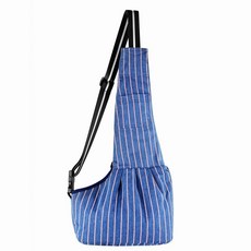 RaonToU 寵物簡約單肩背帶, 11丹寧豎條紋