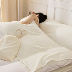 Damadama 便攜式四季飯店風格旅行用多合一被套, 象牙白