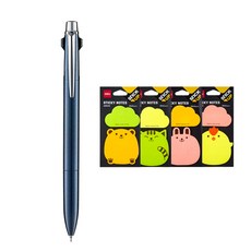 JETSTREAM Prime Multi-Pen MSXE3-3000 0.7mm + Stick-up Note E55002, 黑色（圓珠筆），隨機發貨（筆記本）, 1套
