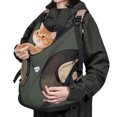 CAMULALA 寵物前背式提籠, 橄欖灰, 1個