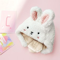 woojooi 兒童小兔子保暖毛帽