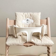 LUNA STORY Stokke Tripp Trapp 防水高腳椅坐墊組, 米色