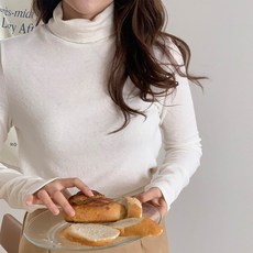 단하루 여성용 웨스트 앙고라 무지 컬러 폴라티 cpt10719k29