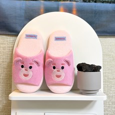 벨리곰 얼굴 테리 거실화, 핑크, 1개