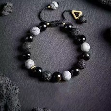 붓다베스트 소원성취 흑요석 데일리 염주 팔찌
