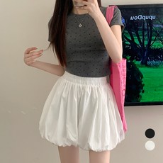 엘쏘 퓨어 코튼 벌룬 미니스커트