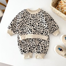 JOYMULTI MK 幼兒 It's Leopard 長袖上下套裝