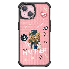 모란카노 임팩트 투명 테디 디자인 휴대폰 케이스