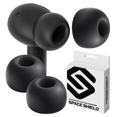 SPACE SHIELD Galaxy Buds 系列相容標準矽膠耳塞套 4入, 黑色, 1個