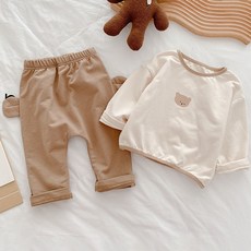 JOY MULTI 孩童動物印花長袖T恤+素色長褲