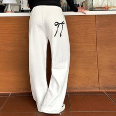 NANING9 女款Lamgt蝴蝶結鬆緊褲