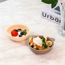 Ahtty home 小熊造型點心碗 2入 黃油、巧克力 1組