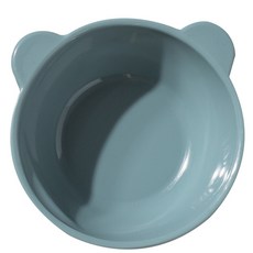 熊耳造型防傾倒附蓋兒童碗, 綠色, 1入