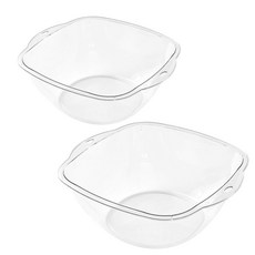 MONACO OLIVE 透明方形臉盆 小 + 大 套組, 1套, 透明