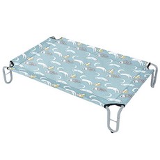 mons pet鐵製框架狗狗吊床床墊, 天藍色