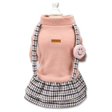 DING DONG PET 寵物微笑吊帶裙, 粉紅色