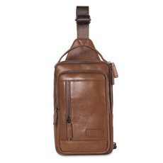 CAPACCI 男士皮革斜背包 YB_CCI19003, 淺棕色