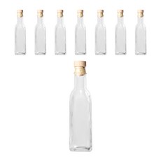 롱투명사각 오일병 코르크우드, 8개, 200ml