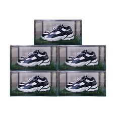 SCHWARZ KOREA 鞋子收納盒 5入+草墊 5入, 透明黑色