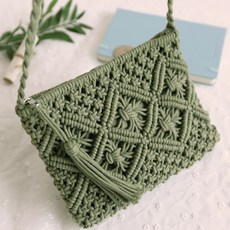 FROM HEAVEN 藤編迷你斜背包 C572, Khaki