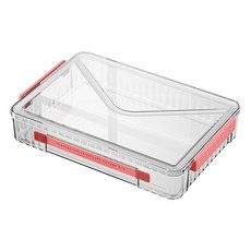 小麥購物 卡扣式透明證件收納盒 L2473, 1層, 粉色