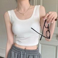 PEONIST 女款短版無袖T恤 1+1(2件組)