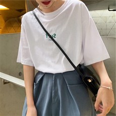 구디프 여성용 서프 오버핏 반팔 티셔츠