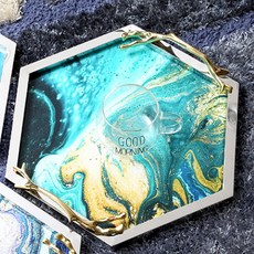 現代水磨石托盤, 綠色