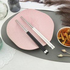 Bogen Solen方形餐具筷子2件組, 1套, 筷子2款, 黑色, 白色