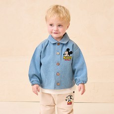 milkmile 迪士尼嬰幼兒米奇牛仔襯衫式外套