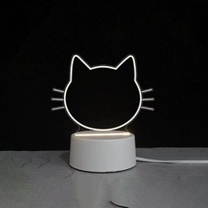 Mostick 3D留言板 手寫DIY LED氣氛燈 鬍鬚貓, 混合顏色