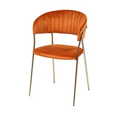 로피엔 골드프레임 철재의자, 오렌지브라운